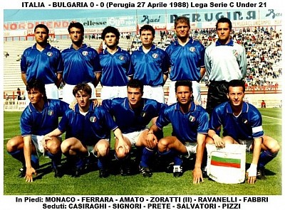 Gigi Prete with the Italian national football team 1988