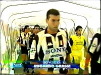 Italian cup - Brescello - FC Juventus - Zidane (left) Gigi Prete ( right)