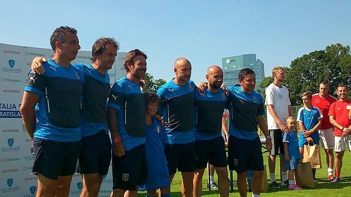Gigi Prete con Totò Schillaci  e Gianluca Angelucci - Alessandro Bertoni - Andrea Cavicchioli - Daniele Panico