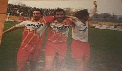 Castel  di Sangro - serie-B Pietro Fusco,  Gigi Prete e Claudiio Bonomi