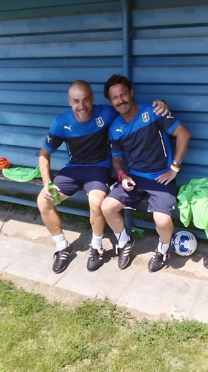Gigi Prete con Totò Schillaci Italia soccer camp